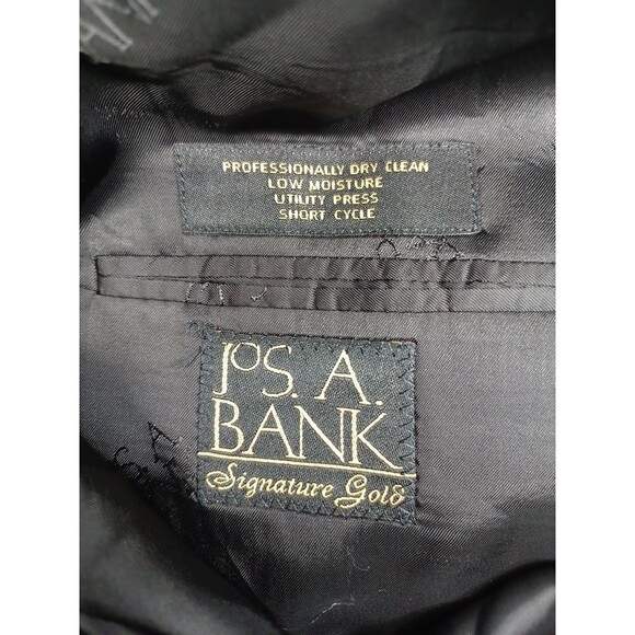 Jos A Bank Mens Sz 42R Black Pinstripe Sport Coat Blazer Jacket - Picture 6 of 8